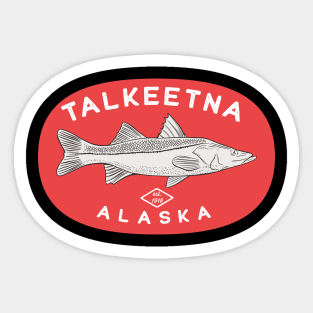 Talkeetna Alaska Fishing Sticker